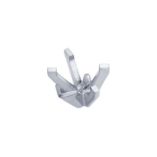 14K White Gold Heart 5-Prong Setting