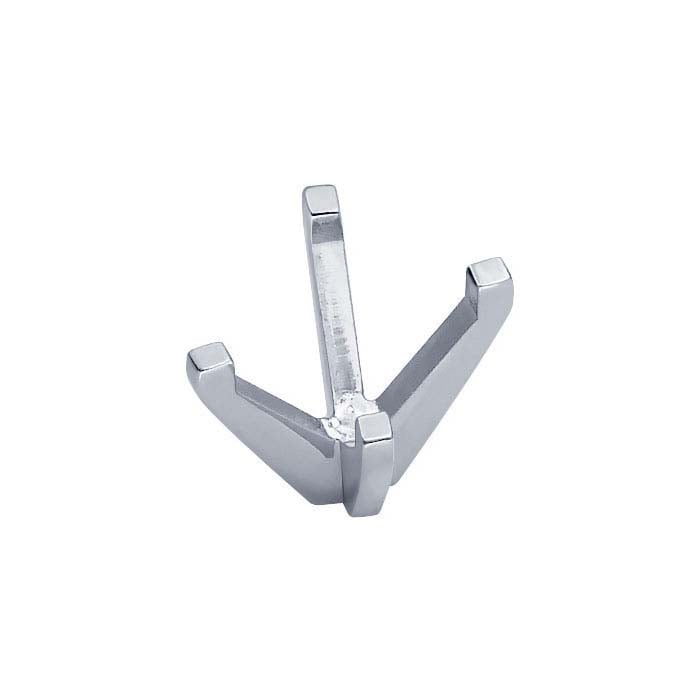 14K White Gold Emerald-Cut 4-Prong Setting