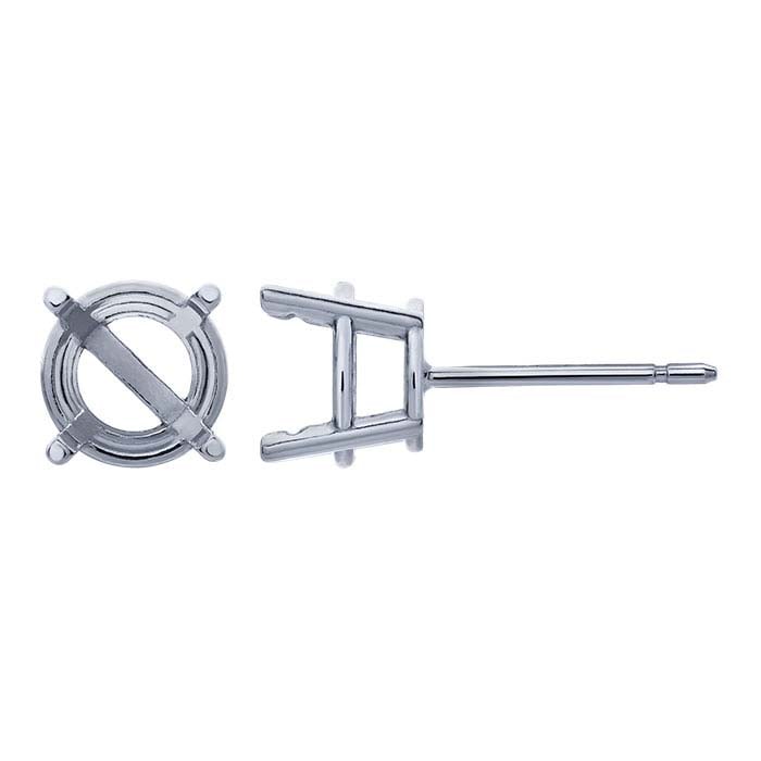 Pre-Notched Round Post Earring Mounting