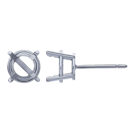 Pre-Notched Round Post Earring Mounting