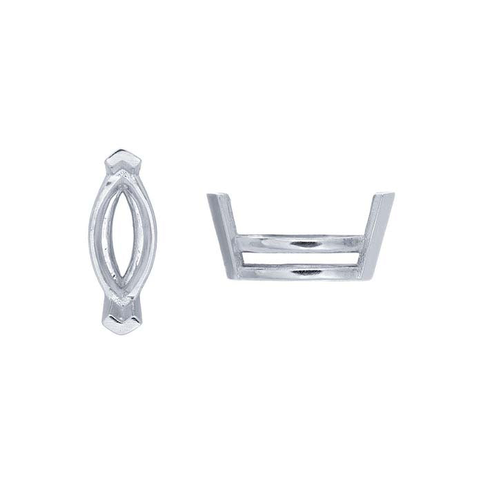 Gold Marquise Basket 2-Prong Setting