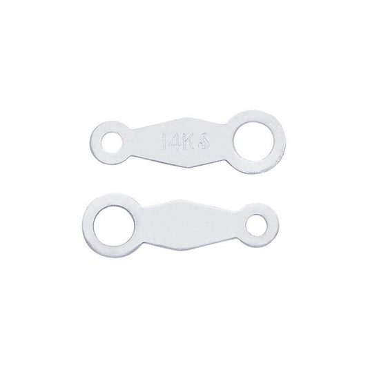 9,5 mm Kettenanhänger aus 14 Karat Weißgold
