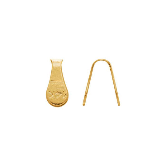 14K Yellow Gold Flat End Cap