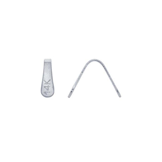 14K White Gold Flat End Cap