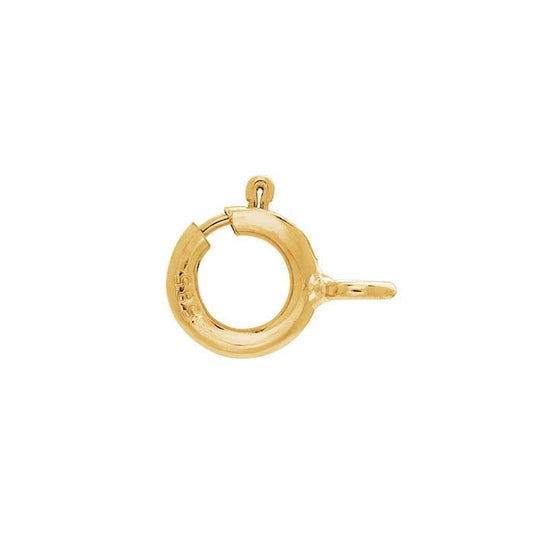 Застежка-пружина из желтого золота 14K, 6.6 x 4.5 мм, с кольцом