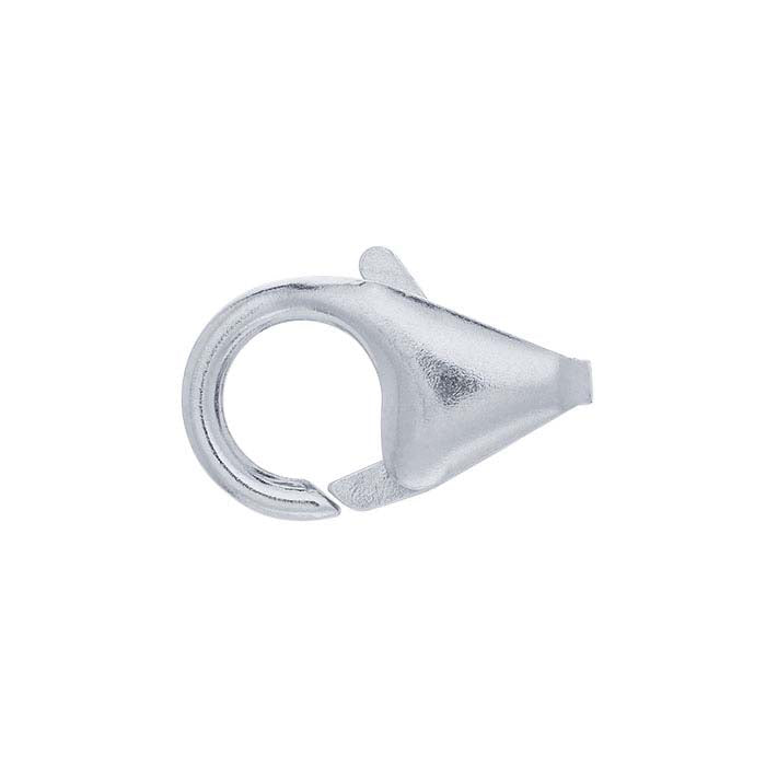 Chiusura a moschettone a goccia 14,5 x 8,7 in oro bianco 14K