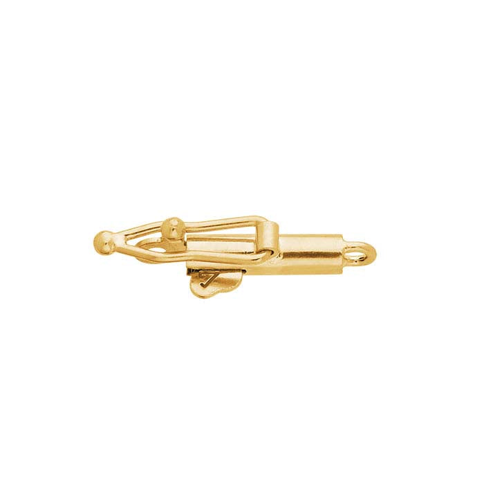 Barilotto rotondo 16 x 3,2 mm in oro giallo 14K con chiusura di sicurezza