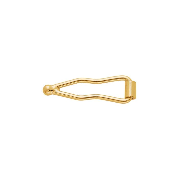 14K Yellow Gold 10 x 2.7mm Figure Eight Safety Catch