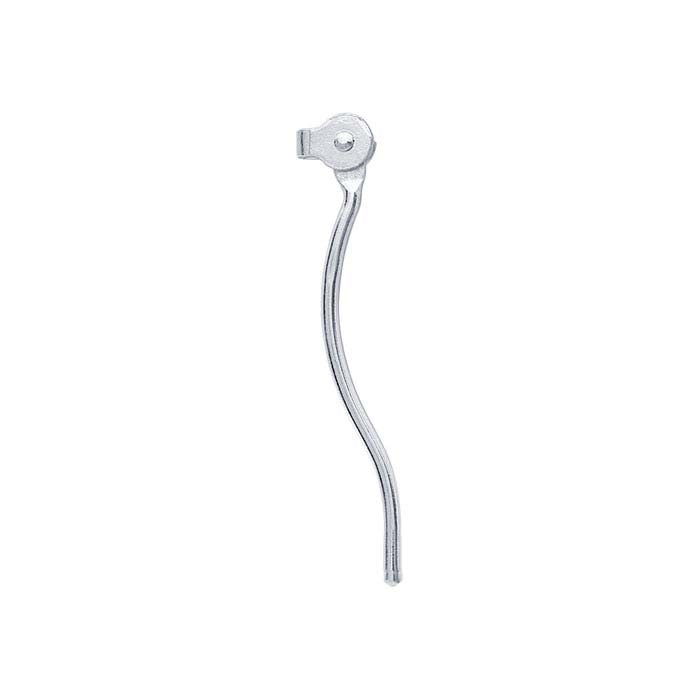 Filo di ricambio per orecchini a cerchio da 18 mm in oro bianco 14K con giunzione