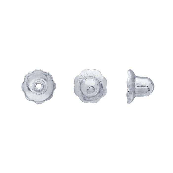Dado per Orecchio Filettato in Oro Bianco 14K 3,9mm