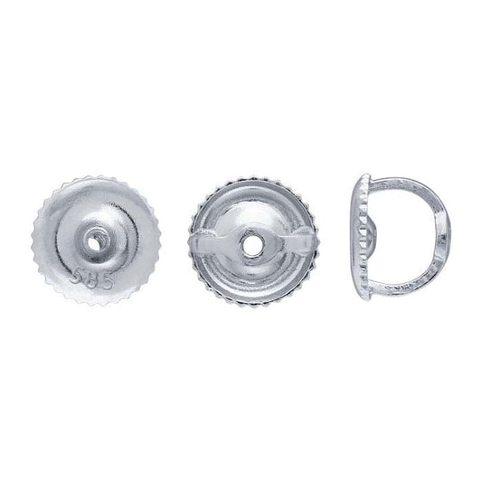 14K White Gold Threaded Ear Nut