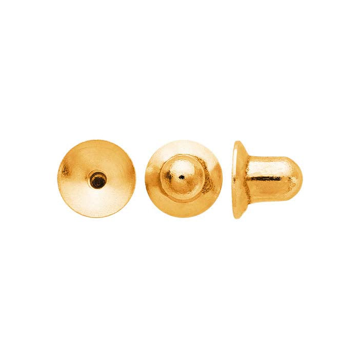 14K Yellow Gold 3.9mm Threaded Ear Nut