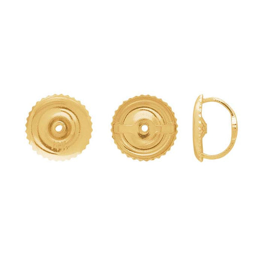 14K Gult Guld 6,4 mm Gängad Öronmutter