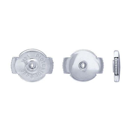 Protecktor® 14K vitt guld 6,2 mm öronmutter