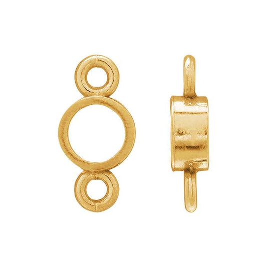 14K Geelgouden 3mm Ronde Bezel Component Montage