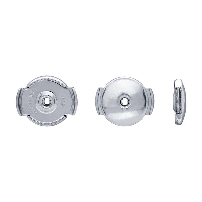 Guardian™ II Oro Bianco 14K 7,1mm Sicurezza Orecchio Nu