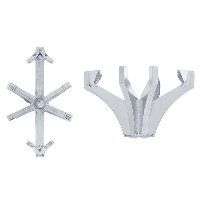 Impostazione a 6 punte con castone a V a forma di marquise 12 x 6 mm in oro bianco 14K