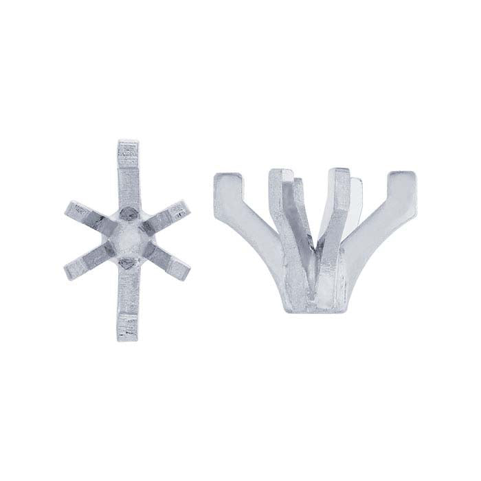 Impostazione a 6 griffe a marquise 6 x 3,8 mm in oro bianco 14K