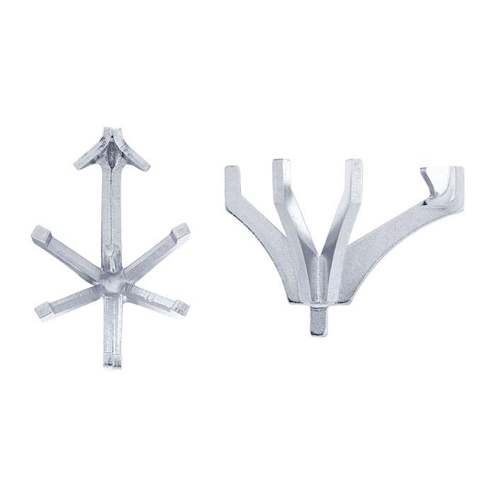 14K White Gold 12 x Pear V-Prong 6-Prong Setting with Peg