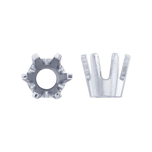14K White Gold 4.9mm Round 6-Prong Setting