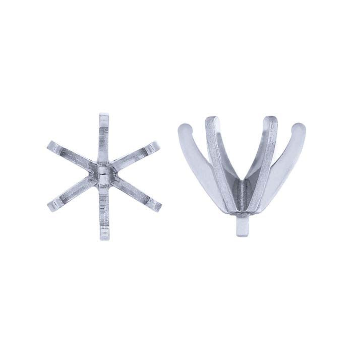 Platinum 9.7mm Round Low-Base 6-Prong Setting with Peg