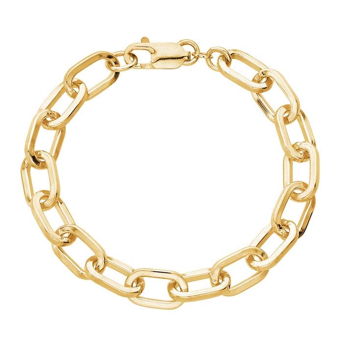 14/20 Yellow Gold-Filled 9mm Oval Cable Chain Bracelet