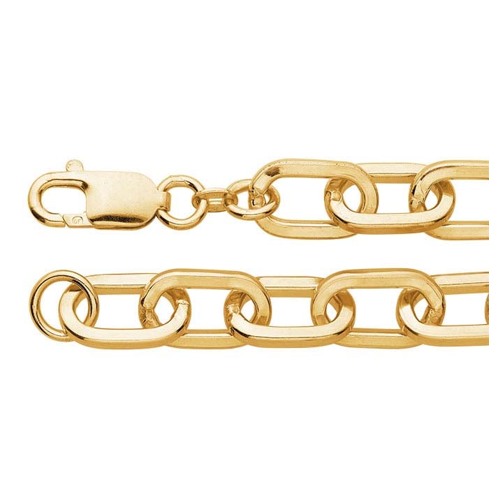 14/20 Yellow Gold-Filled 9mm Oval Cable Chain Bracelet