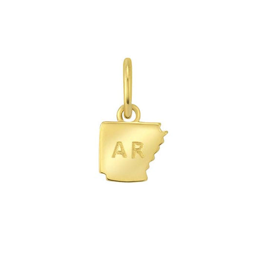 Ciondolo Stato in Oro Giallo 14K, Arkansas