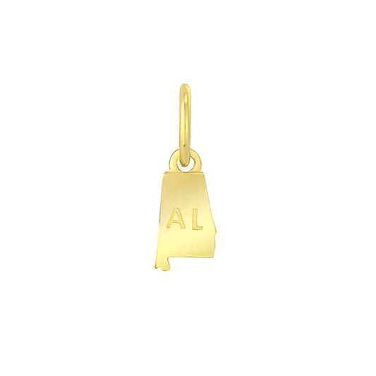Ciondolo Stato in Oro Giallo 14K, Alabama