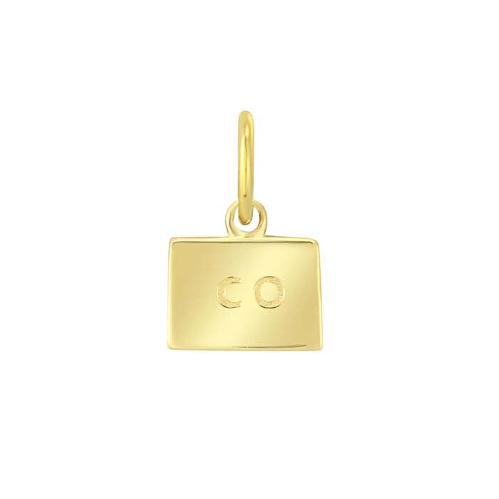Ciondolo Stato in Oro Giallo 14K, Colorado