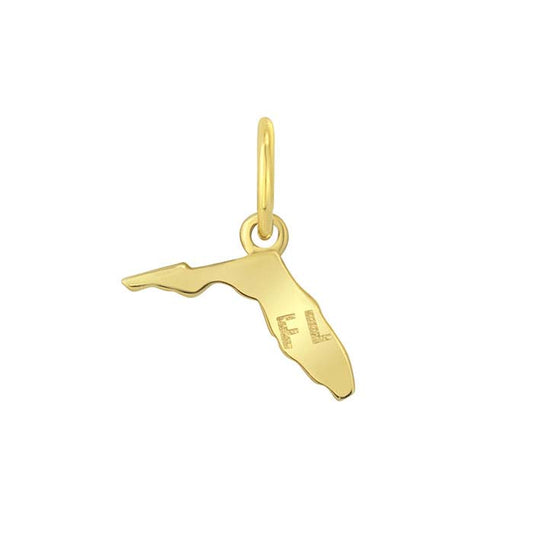 Ciondolo Stato in Oro Giallo 14K, Florida