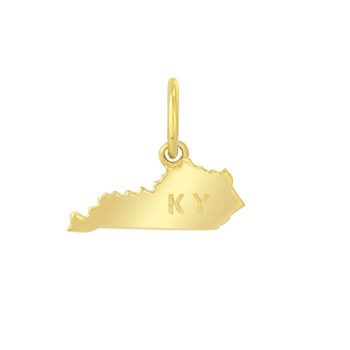 Ciondolo Stato in Oro Giallo 14K, Kentucky