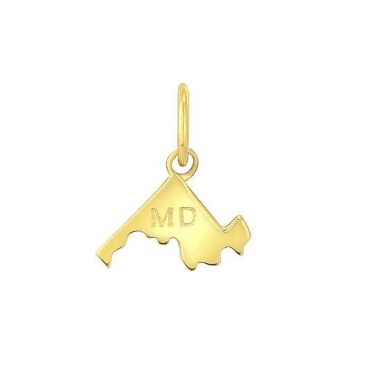 Ciondolo Stato in Oro Giallo 14K, Maryland