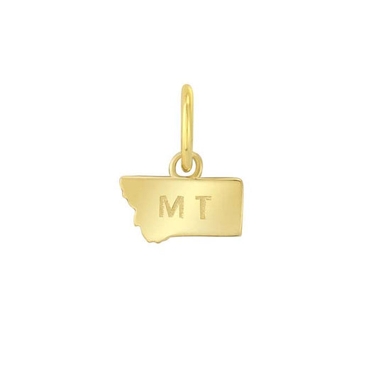 Ciondolo Stato in Oro Giallo 14K, Montana