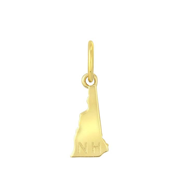 Ciondolo Stato in Oro Giallo 14K, New Hampshire