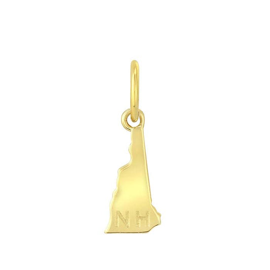 Ciondolo Stato in Oro Giallo 14K, New Hampshire