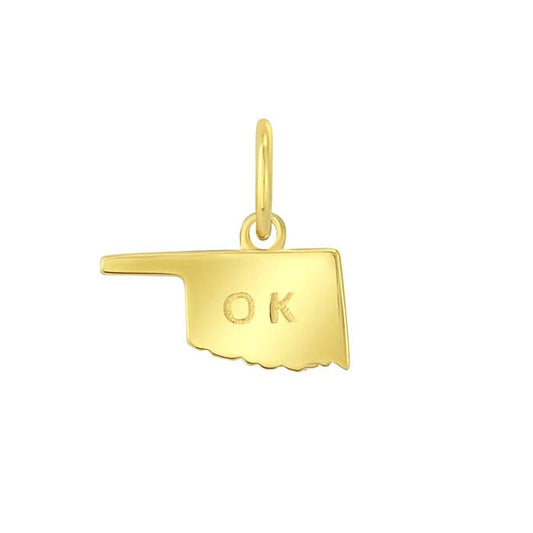 Ciondolo Stato in Oro Giallo 14K, Oklahoma
