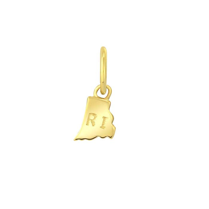 14K Gult Guld Statssmycke, Rhode Island