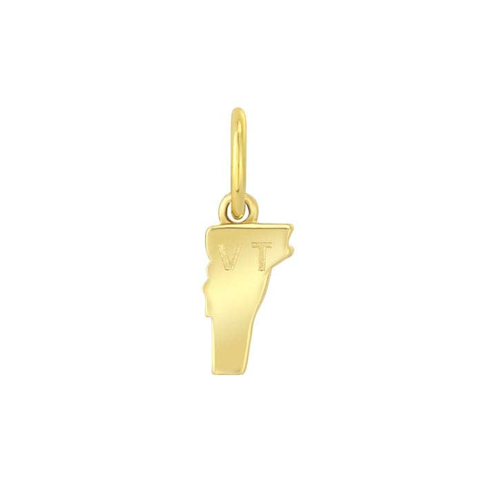 Ciondolo Stato in Oro Giallo 14K, Vermont