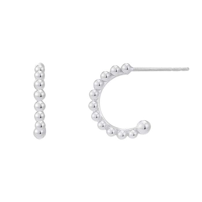 Beaded 3/4 Hoop Earring