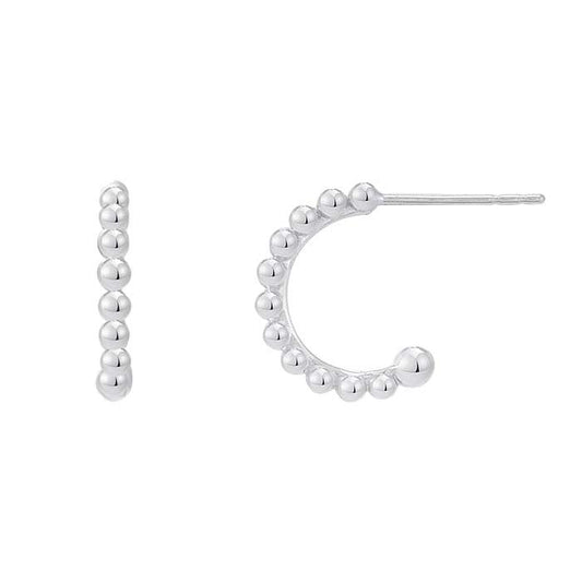 Beaded 3/4 Hoop Earring