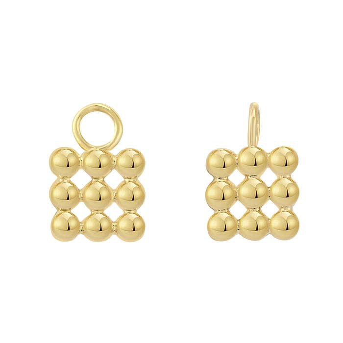 Beaded Cube Component with Ring