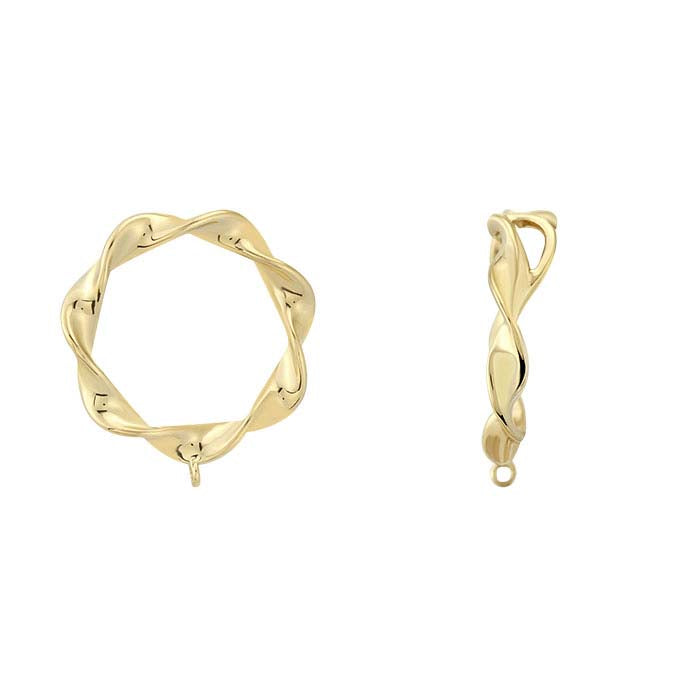 Round Twist Hidden Bail with Ring