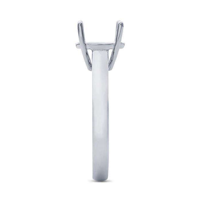 Platinum 9 x 7mm Oval Engagement Ring Mounting