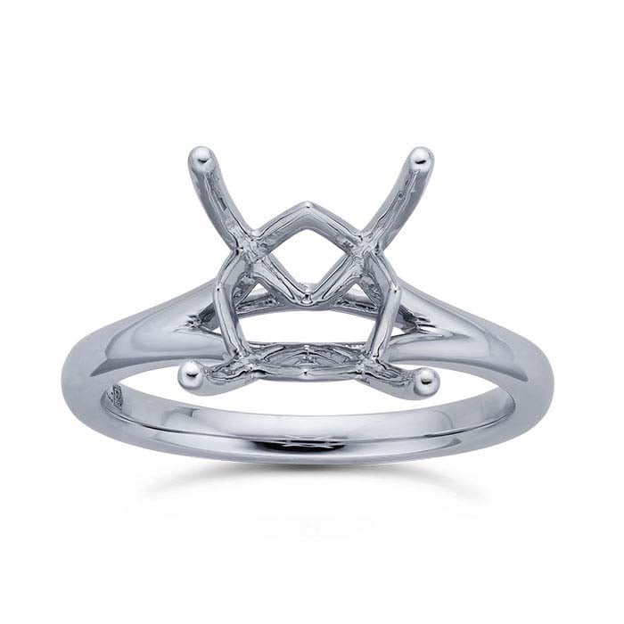 Platinum Princess Engagement Ring Mounting