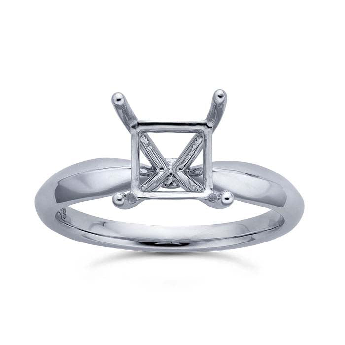 Platinum Princess Engagement Ring Mounting