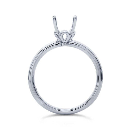 Platinum Round Engagement Ring Mounting