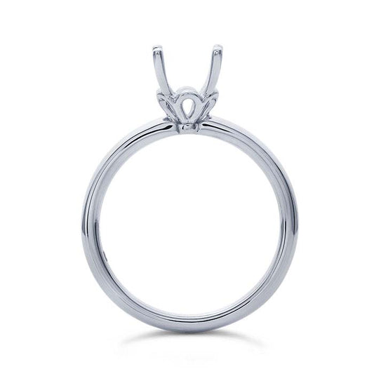 Platinum Round Engagement Ring Mounting