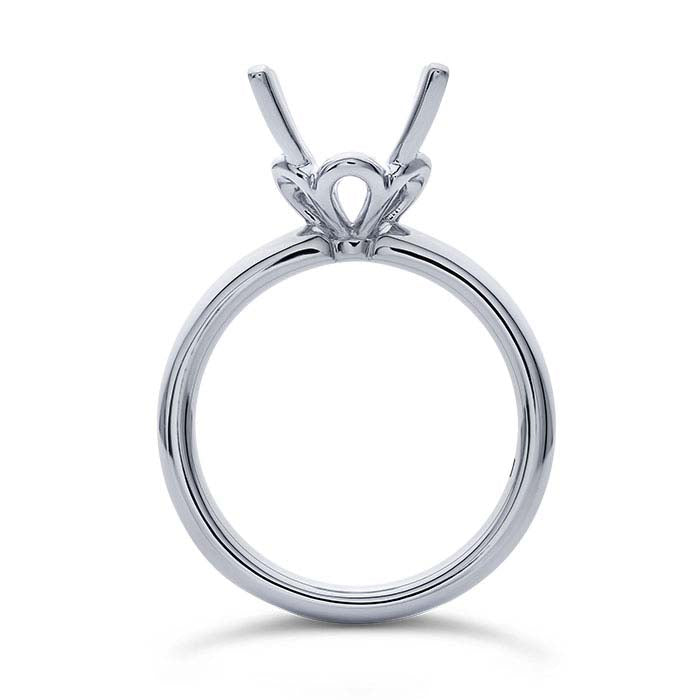 Platinum Round Engagement Ring Mounting