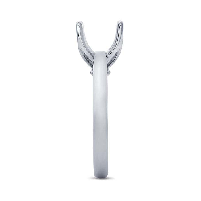 Platinum Round Engagement Ring Mounting